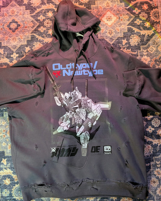 The "Black-Ops" BMS-001 (NOT)ZZ Heavy Distressed Hoodie (2XL)